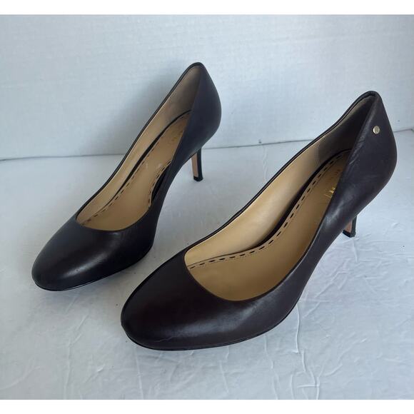 Coach Missy Women's Brown Soft Leather Napa Round Toe Pump Heel Shoes Size 9B - Picture 1 of 10